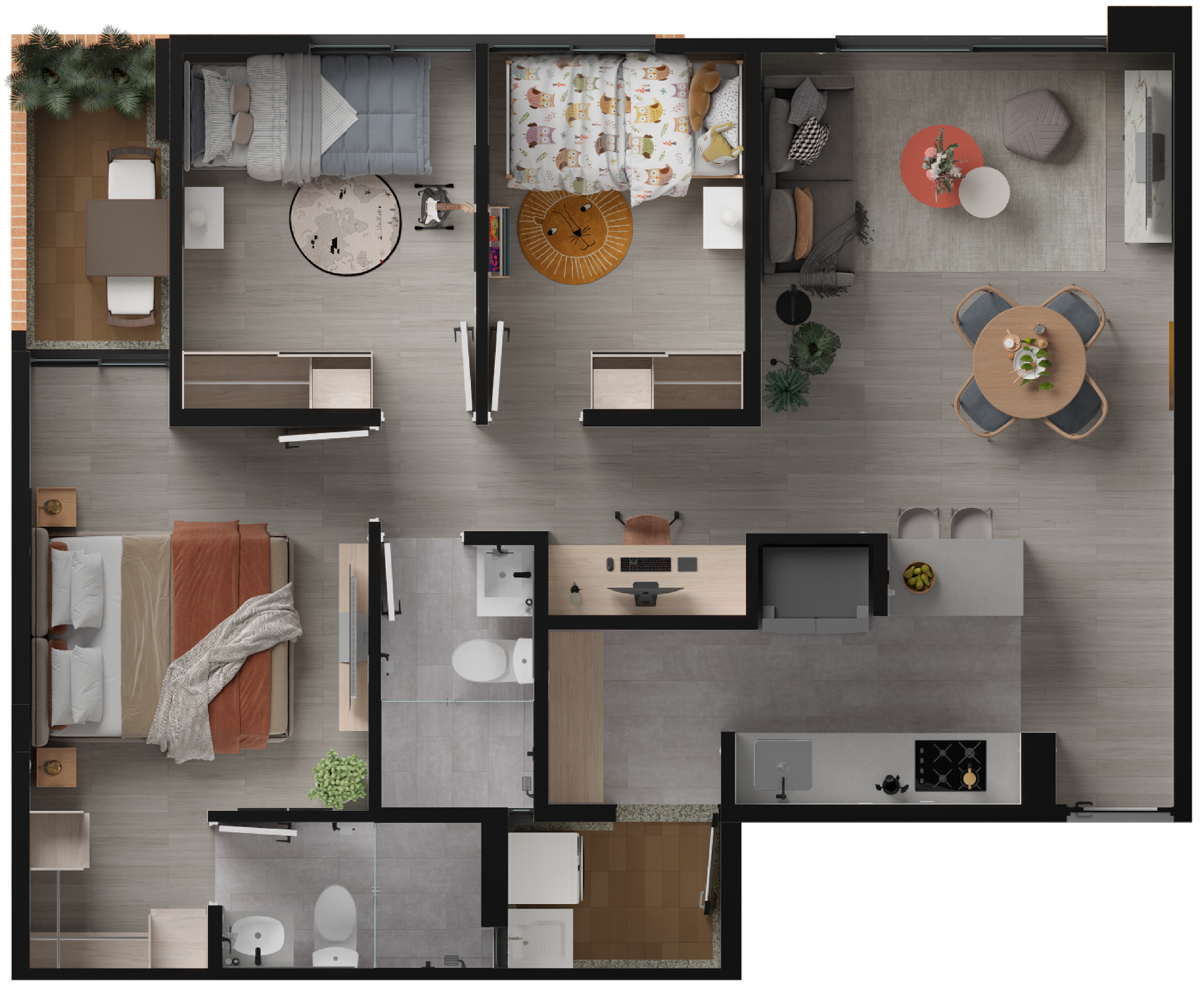 Proyectos Vivienda Nueva Qanvas Apartamento en venta Cundinamarca Zipaquirá Las Villas 65 m2 Habitaciones 3 Baños 2 Garajes 1 Precio $352000000