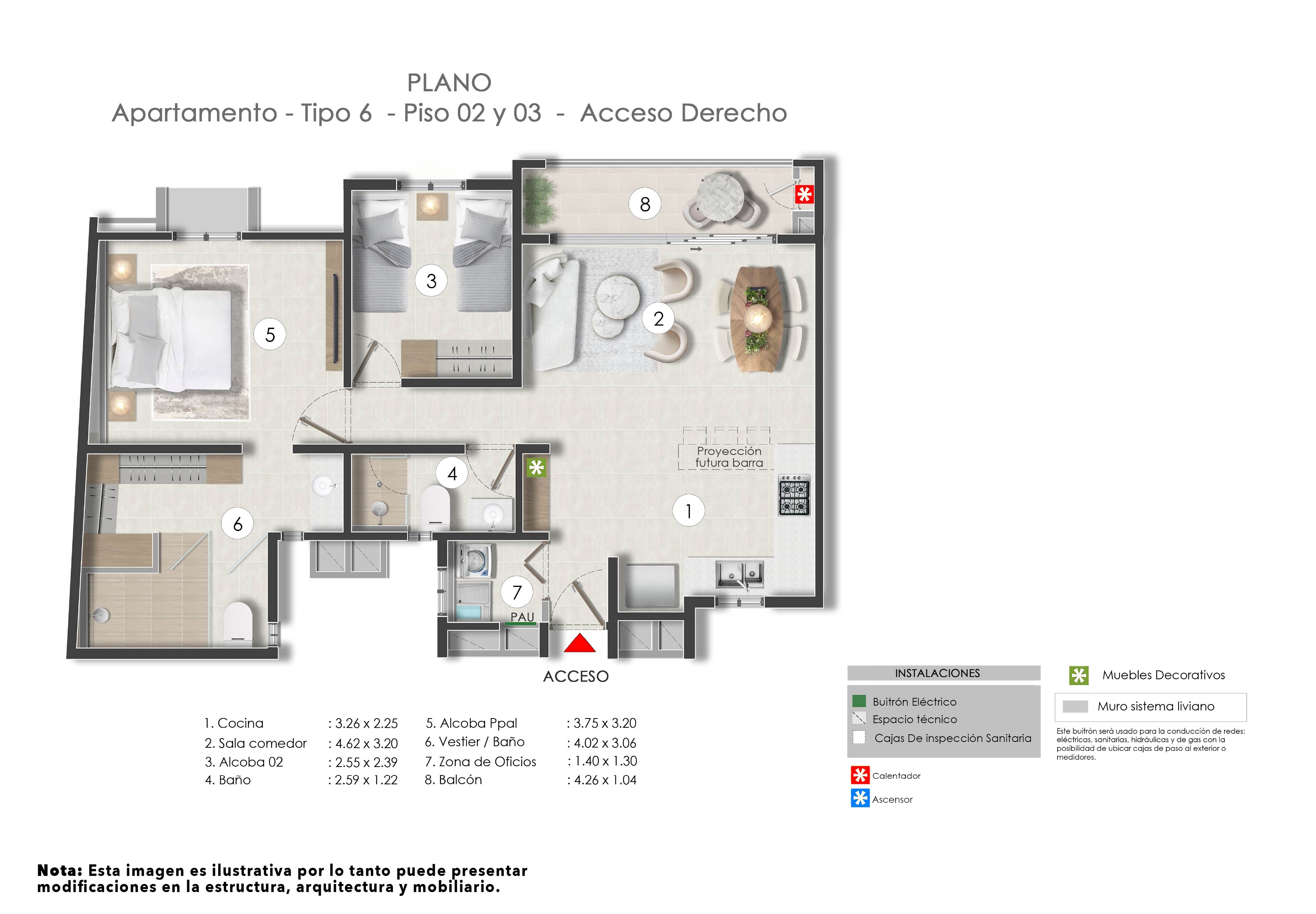 Proyectos Vivienda Nueva Leparc 29 Apartamento en venta Valle Del Cauca Cali Santa Mónica 54 m2 Habitaciones 1 Baños 2 Garajes 0 Precio $937645767