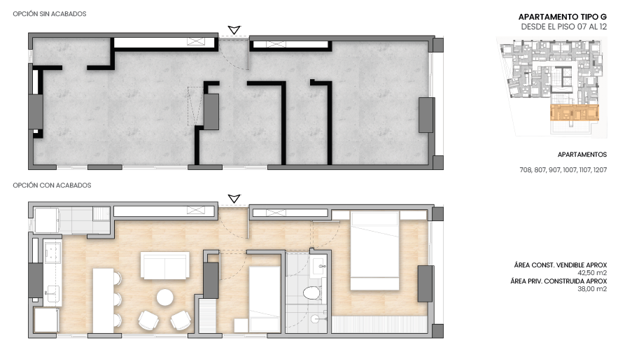 Proyectos Vivienda Nueva La Cité Apartamentos Apartamento en venta Cundinamarca Bogotá Lago Gaitán El Lago 42 m2 Habitaciones 2 Baños 1 Garajes 0 Precio $506710000