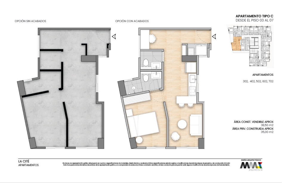 Proyectos Vivienda Nueva La Cité Apartamentos Apartamento en venta Cundinamarca Bogotá Lago Gaitán El Lago 38 m2 Habitaciones 1 Baños 2 Garajes 0 Precio $389070000