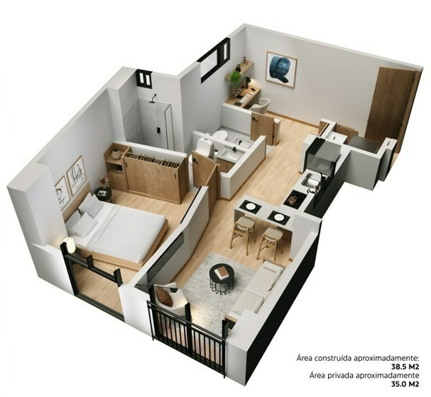 Proyectos Vivienda Nueva La Cité Apartamentos Apartamento en venta Cundinamarca Bogotá Lago Gaitán El Lago 38 m2 Habitaciones 1 Baños 2 Garajes 0 Precio $428570000