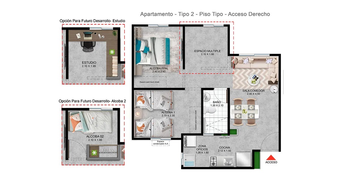 Proyectos Vivienda Nueva Agua Luna Apartamento en venta Valle Del Cauca Candelaria Candelaria 38 m2 Habitaciones 2 Baños 1 Garajes 0 Precio $166500000
