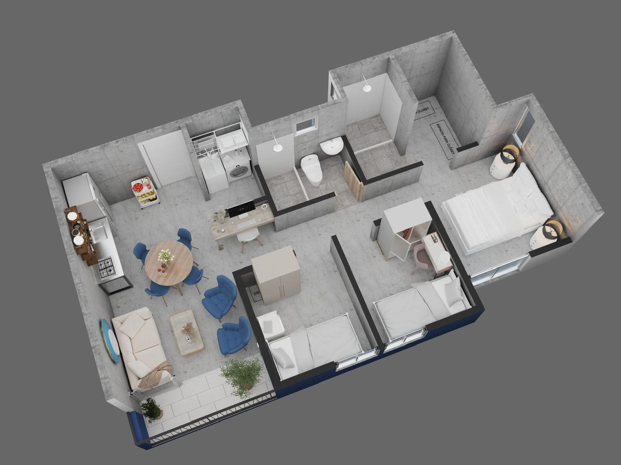 Proyectos Sobre Planos Imaka Parque Residencial Apartamento en venta Quindío Quimbaya Los Pinos 57 m2 Habitaciones 3 Baños 2 Garajes 5 Precio $220614030