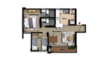 Proyectos Vivienda Nueva Verdemonte Apartamento en venta Cundinamarca La Calera Calera Gardens 61 m2 Habitaciones 2 Baños 2 Garajes 1 Precio $417000000